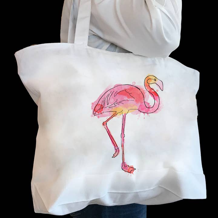 Flamingo Tote Bag for wholesale by M Design Studio Gifts