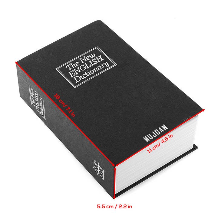 Mtistanbul LTD - Venta al por mayor Libro - Adultos - Caja fuerte para libros segura y discreta con cierre de llave en negro