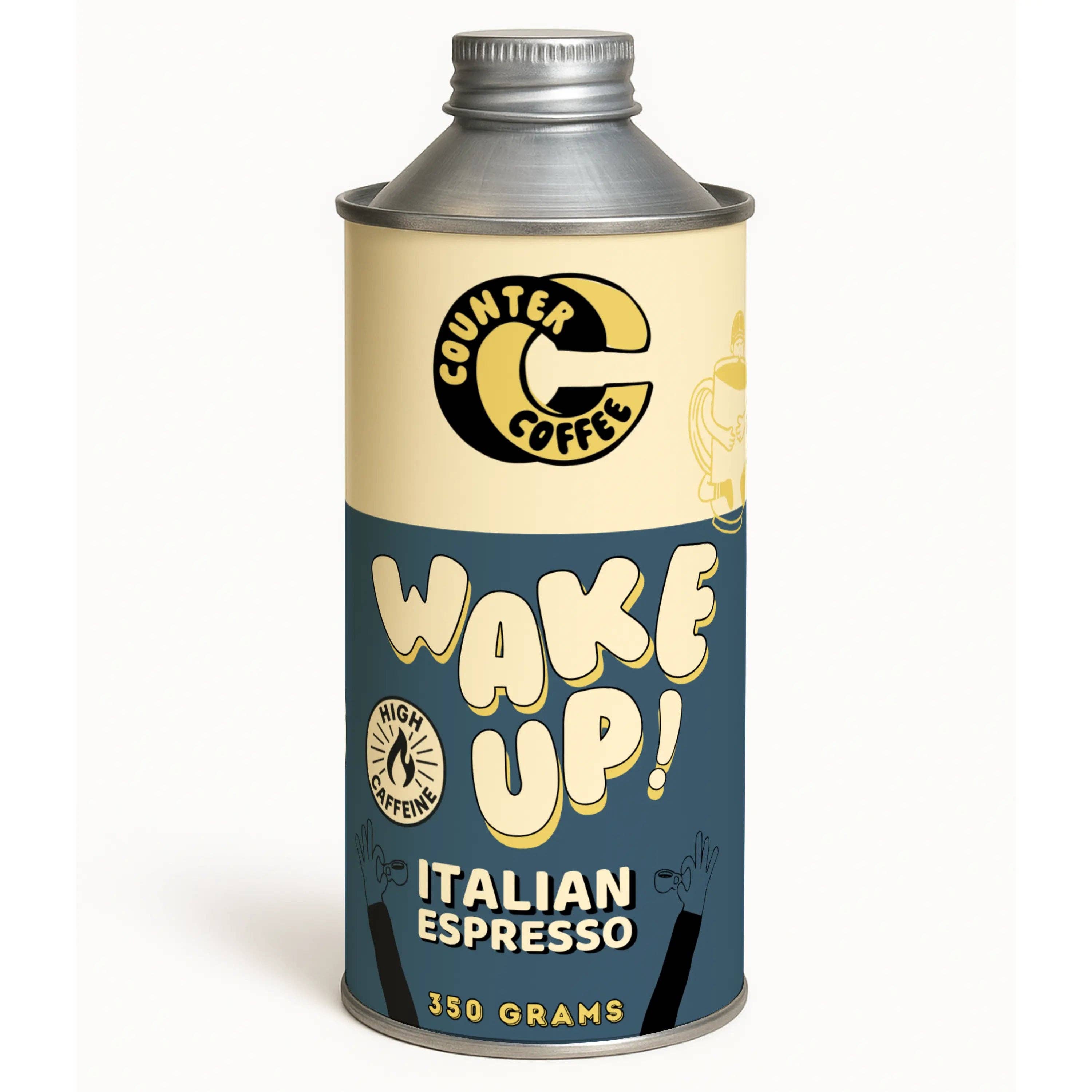Counter Coffee – wholesale Coffee beans – Wake Up! Espresso Tin1