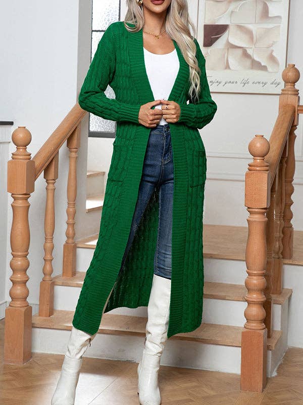UZ Wholesale Store - Wholesale Cardigan - Women's - Solid Color Split-Joint Long Sleeves Loose Cardigan Coats0