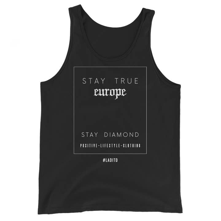 Stay True Tank - Black für den Großhandel von Positive Lifestyle Clothing