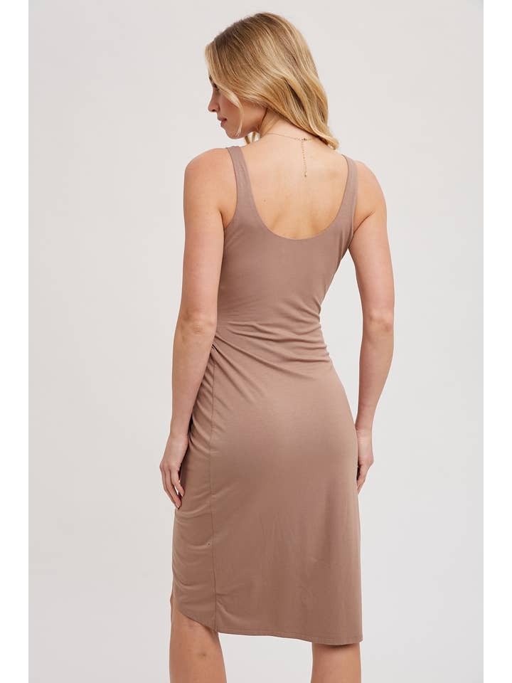 Bluivy - Wholesale Dress - Women's - SLEEVELESS KNIT TIE-FRONT WRAP DRESS