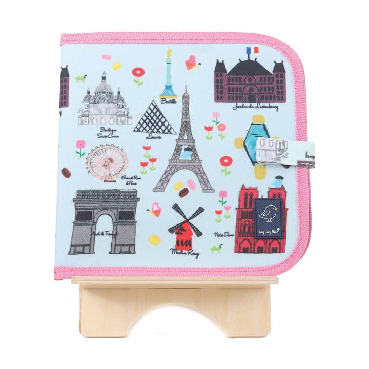 Livre d'activités effaçable et réutilisable Paris pour la vente par Jaq Jaq Bird EUROPE