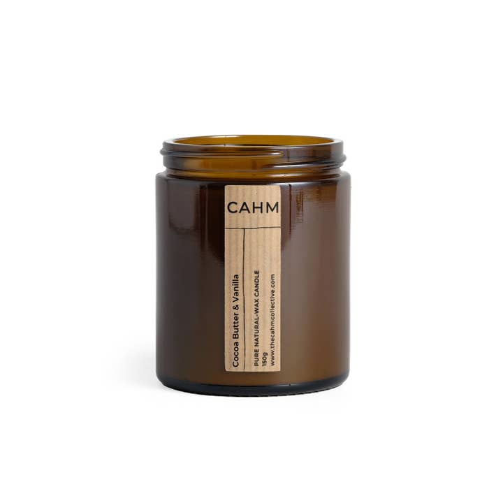 CAHM – wholesale Jar/filled candle – Cocoa Butter and Vanilla | Amber Jar Candle | Luxury Candle1