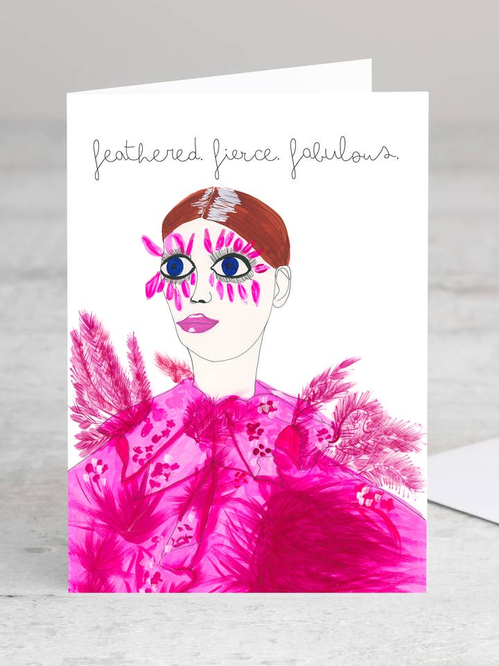Feathered. Fierce. Fabulous for wholesale by Bozena Allison Studio