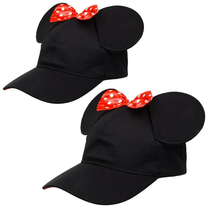 Disney Minnie Mouse Mommy & Me Baseball Cap Set – Toddler Girls Adjustable Ears Hat (Ages 2–4) for wholesale by Concept One