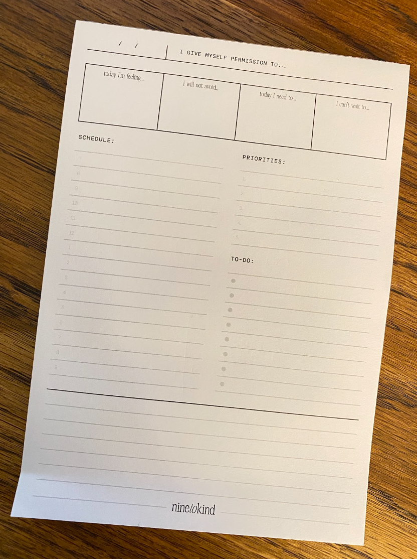 Nine to Kind - Wholesale Notepad - Nine to Kind Daily Planning Notepad4