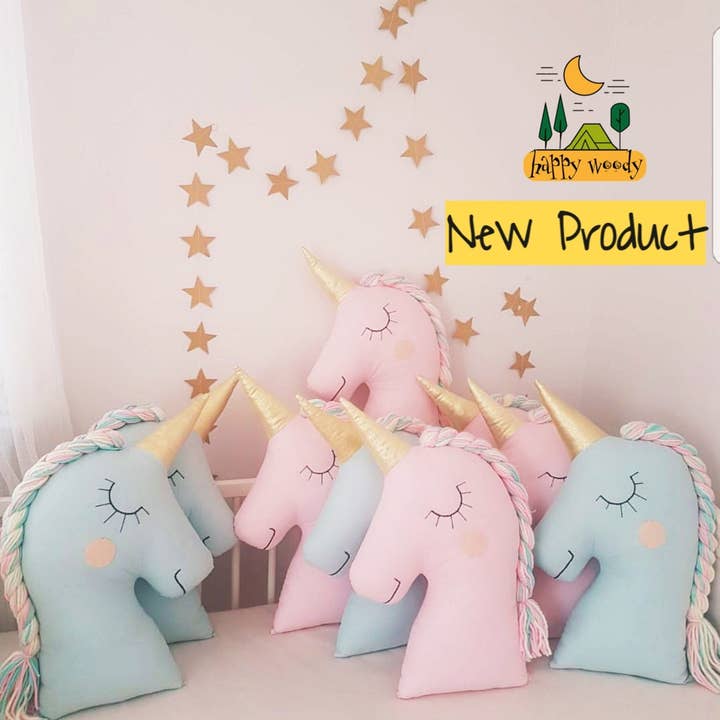 Happy Woody - Vendita all'ingrosso Peluche - Bambini e neonati - Cuscino unicorno - Peluche - Animali di peluche - Decorazione vivaio1