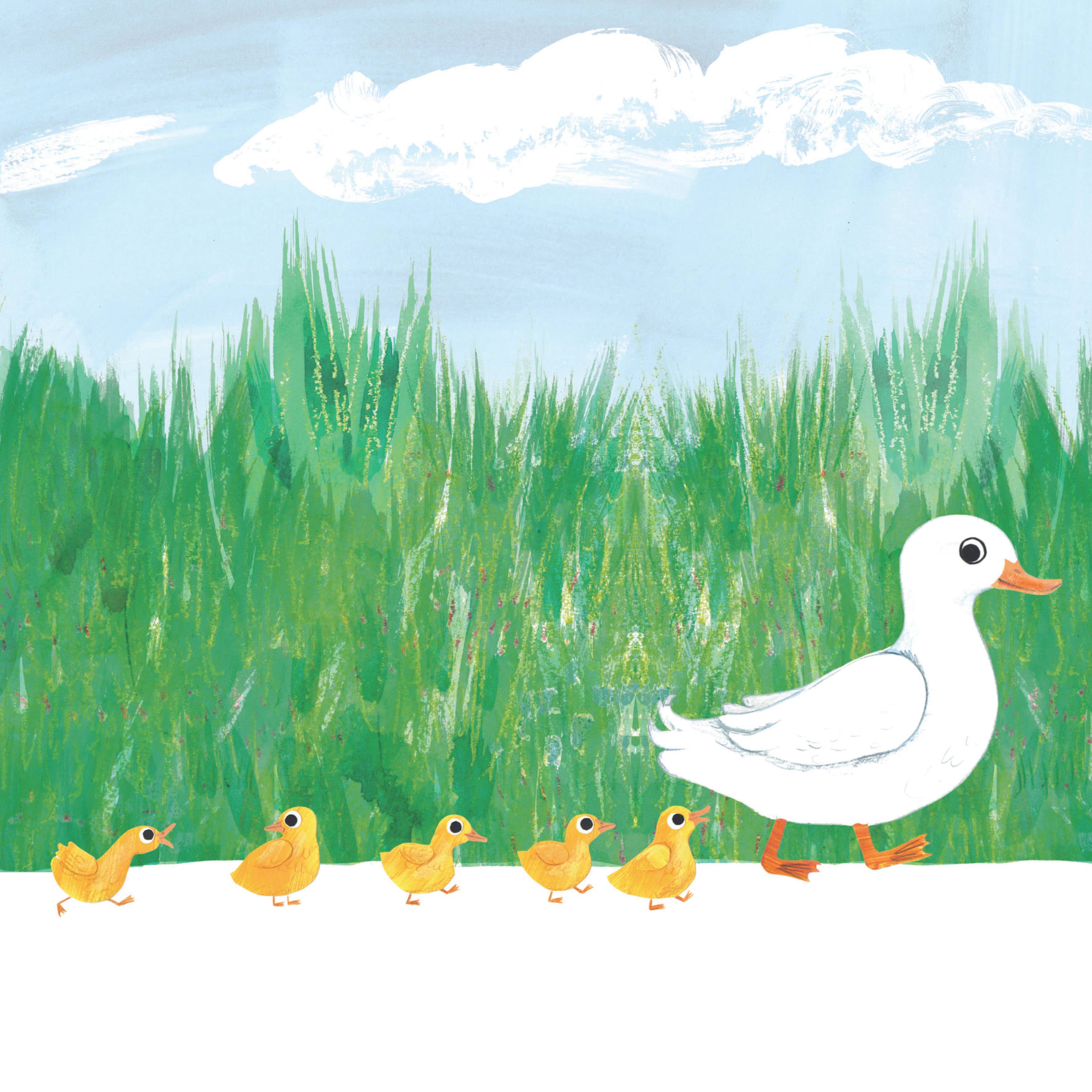 Kate Read Illustration – wholesale Baby card – Ducklings Blank Greetings Card1