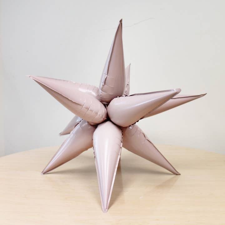 Blush Starburst Cluster Balloon for wholesale by Ellie's Party Supply