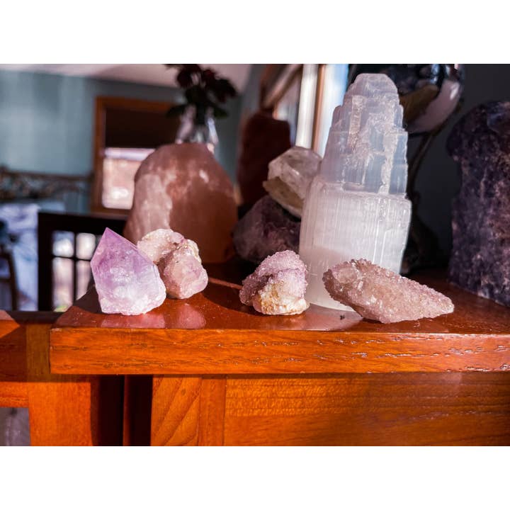 Tumbledshop - Wholesale Spiritual stone/crystal - Spirit Quartz, Aura Quartz Crystal Cluster Cactus Quartz6