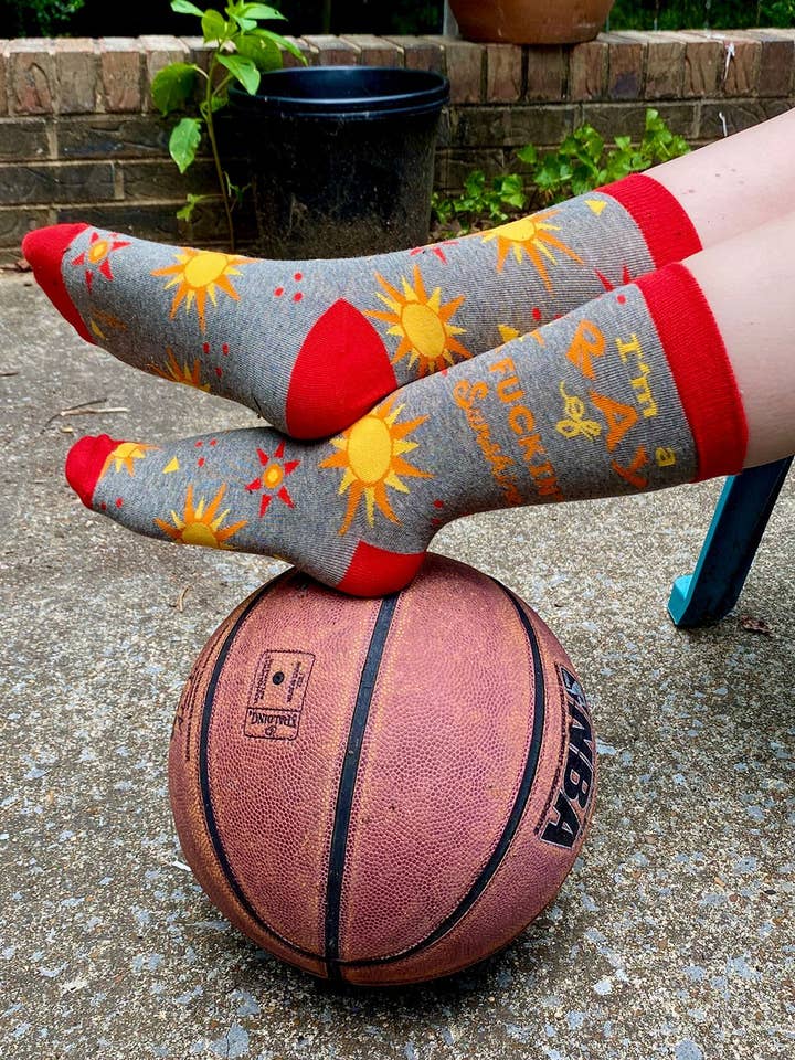 Fabdaz - Wholesale Socks - Women's - I'm a Ray of Fuckin' Sunshine Women's Crew Socks3
