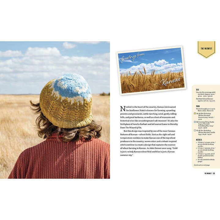 Insight Editions - #1 Pop Culture Publisher - Wholesale Crafts, Hobbies & DIY Book - Knitting the U.S.A. - 50 Beanies From 50 States (NEW!)3