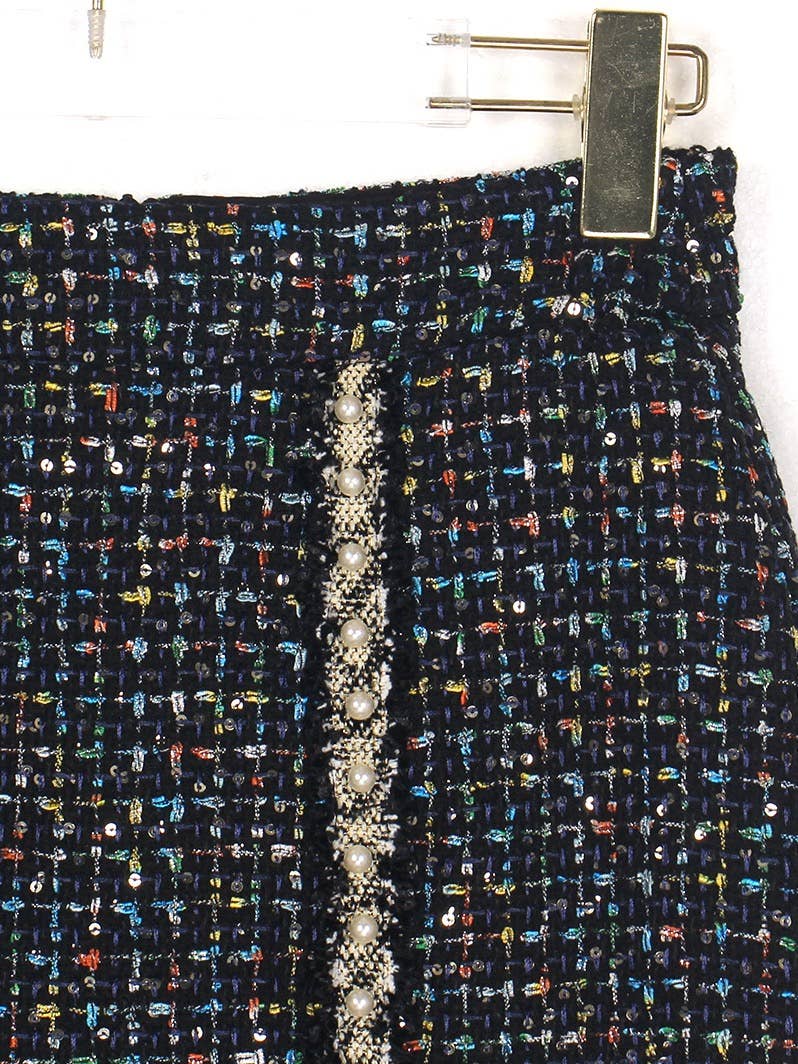 Couleur comme sur les photos Ensemble Veste et Jupe en Tweed Vintage Coloré à Sequins SET250Y en vente sur Faire14