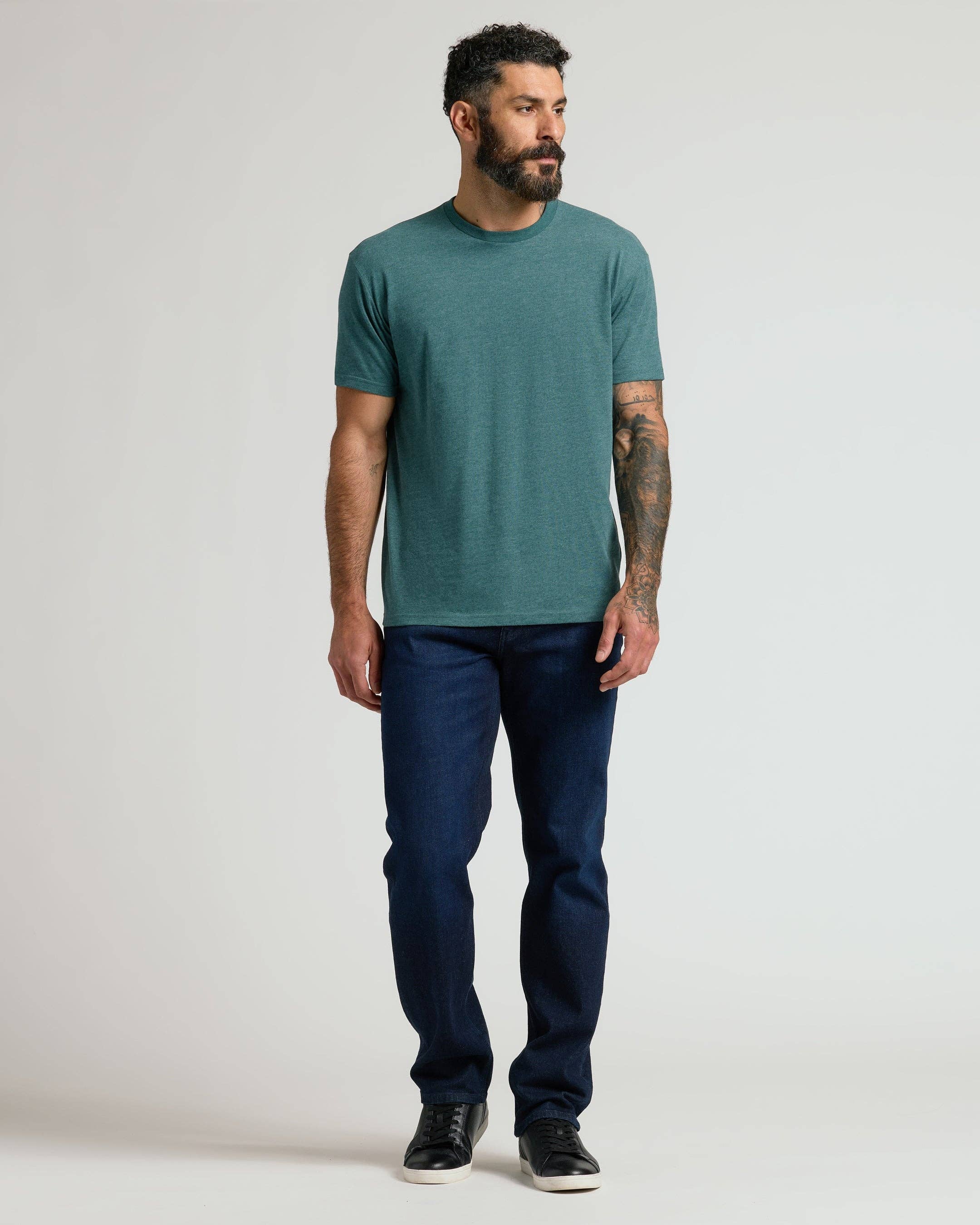 True Classic - Wholesale T-Shirt - Men's - Heather Seafarer Classic Crew Neck6