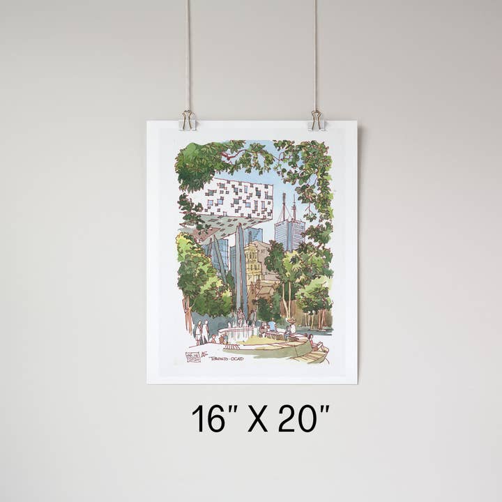 Cartaz Rosalie Sharp Centre OCAD Toronto por Andrey Shmatnik por atacado de Totally Toronto Art/Sassy City Studio