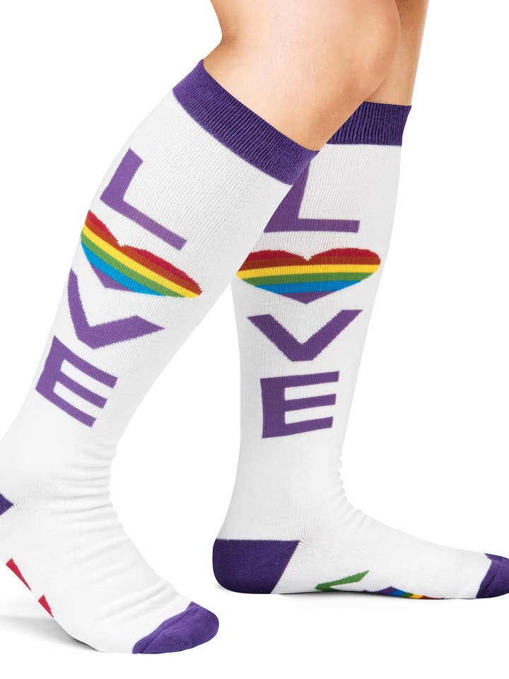 Rainbow Pride Knee High Socks for wholesale by Lavley