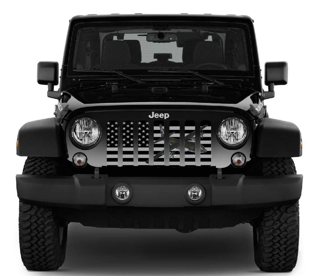 Dirty Acres - Wholesale Sign - C130 Tactical American Flag Jeep Grille Insert3