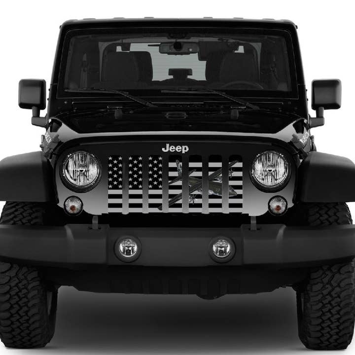 Dirty Acres - Wholesale Sign - C130 Tactical American Flag Jeep Grille Insert3
