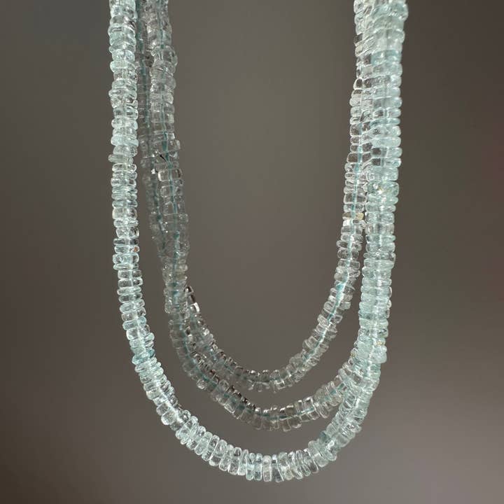 Topaz Necklace | Sky Blue | Summer Gemstone Clasp Necklace for wholesale on Faire1