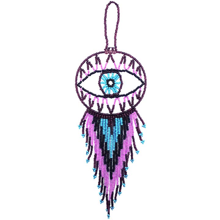Pichincha - Wholesale Dream Catcher - Round Beaded Evil Eye Dream Catcher Hanging Ornament5