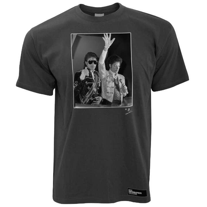 Rock Photographers Collective - Venta al por mayor Camiseta estampada - Hombre - Camiseta Michael Jackson con cera AP para hombre5