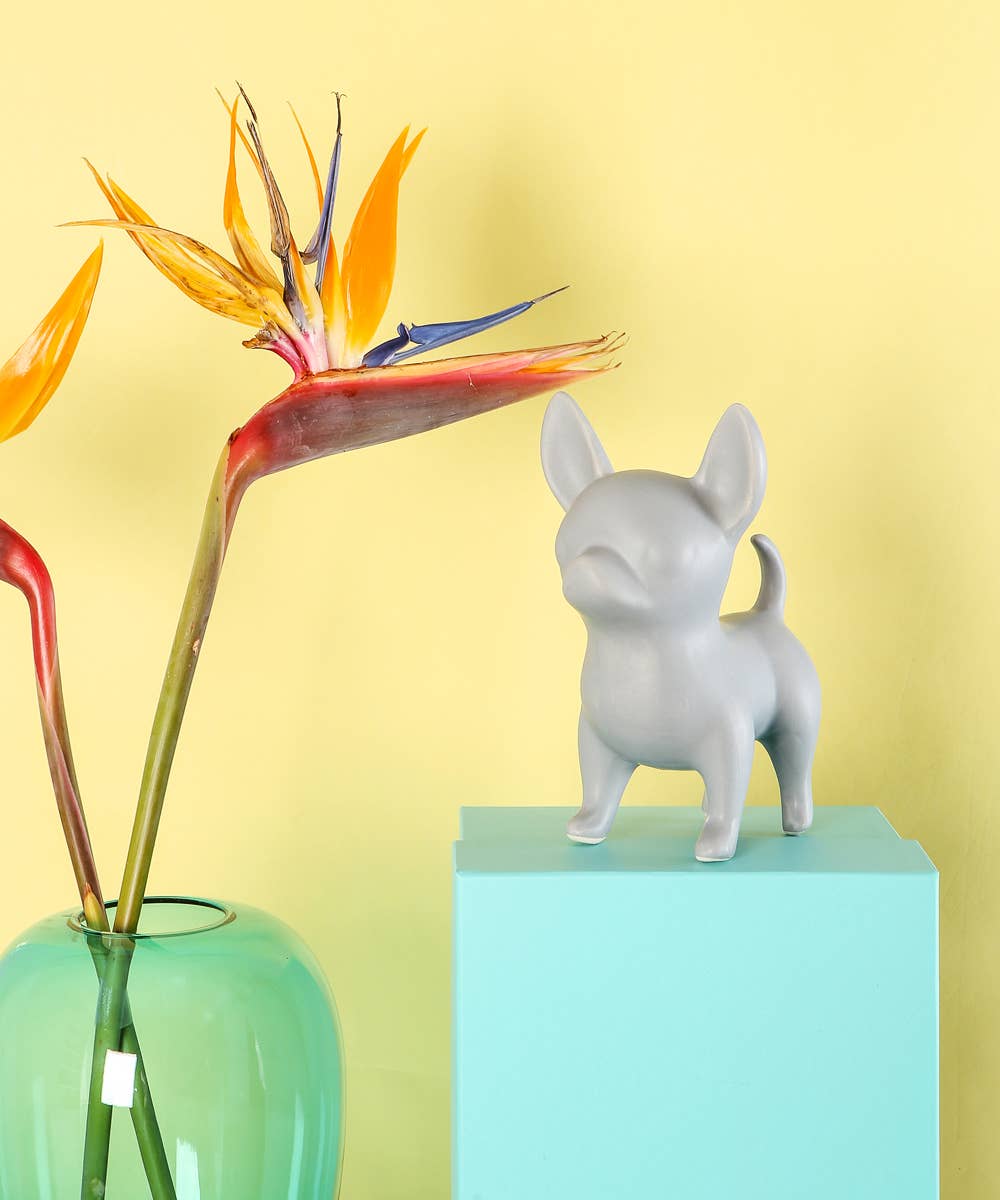 NAYOTHECORGI – Großhandel Dekofigur – Stehende Chihuahua-Keramikstatue1