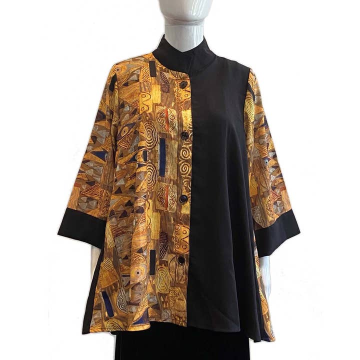 Breeke - Wholesale Tunic - Women's - Swing Top - Klimt Gold Dress