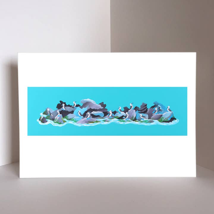 Blue Footed Boobies Art Print for wholesale by Sophie Green Artist