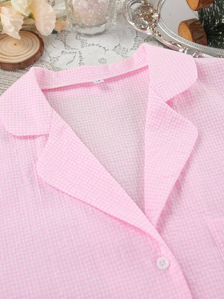 AZSHOP Trading LLC - Vente Haut et bas de pyjama – femme - Ensemble de pyjama long bordé de plumes2