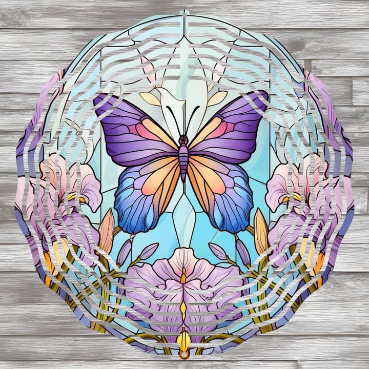 Butterfly Wind Spinner Wind Spinner 8″ Sublimation Transfer for wholesale by Fun-R-We Creations & Co. Ltd.