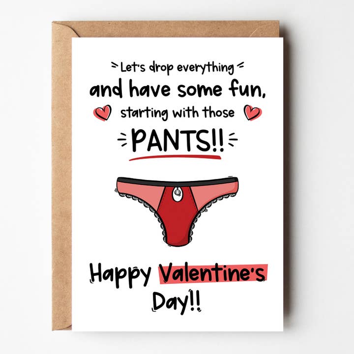 Carte d'anniversaire Drop Your Pants - Boxers verts pour la vente par The Laughing Sloth