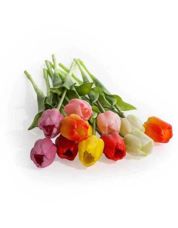 McGowan & Rutherford Ltd - Wholesale Artificial flowers - Assorted Mixed Colour Tulip Stems0