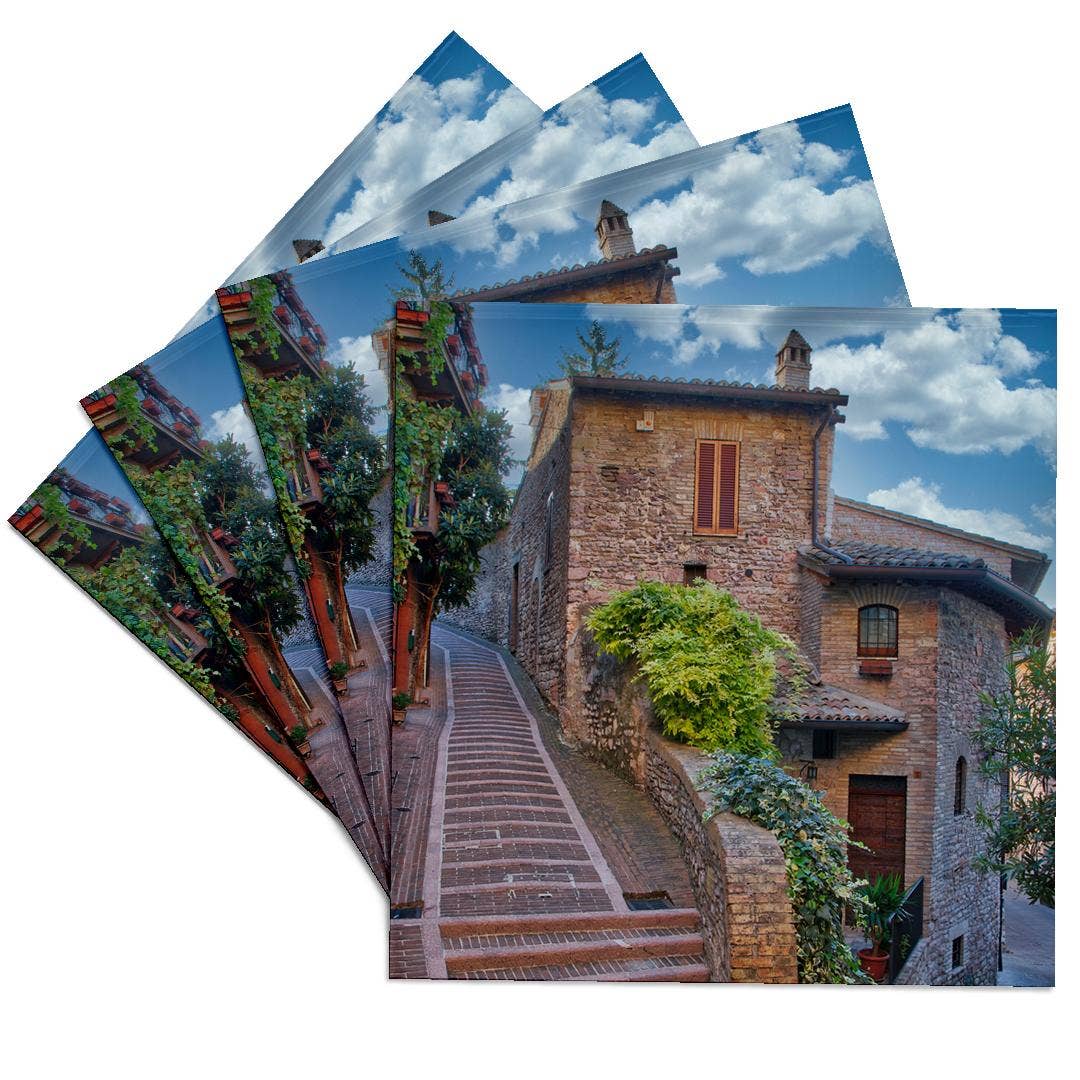 3dRose - Wholesale Coasters - 3dRose, Italy, Umbria. Homes along the streets of Assisi., Coaster0