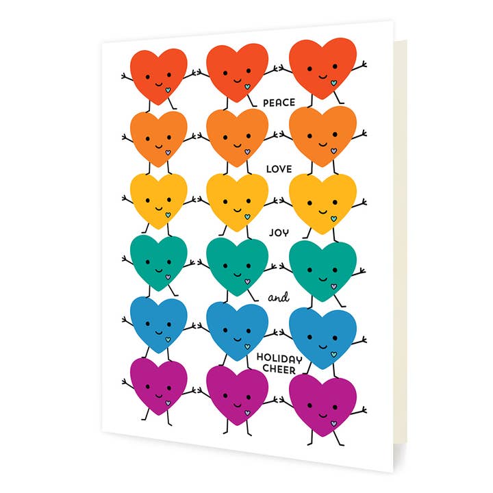 United Hearts Holiday Cards - Låda med 10 för wholesale av Night Owl Paper Goods