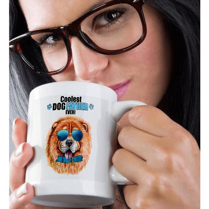 3dRose - Wholesale Coffee Mug - 3dRose, Chow Chow Dog in Cool Sunglasses for the DOGfather on Fathers Day, Mug9
