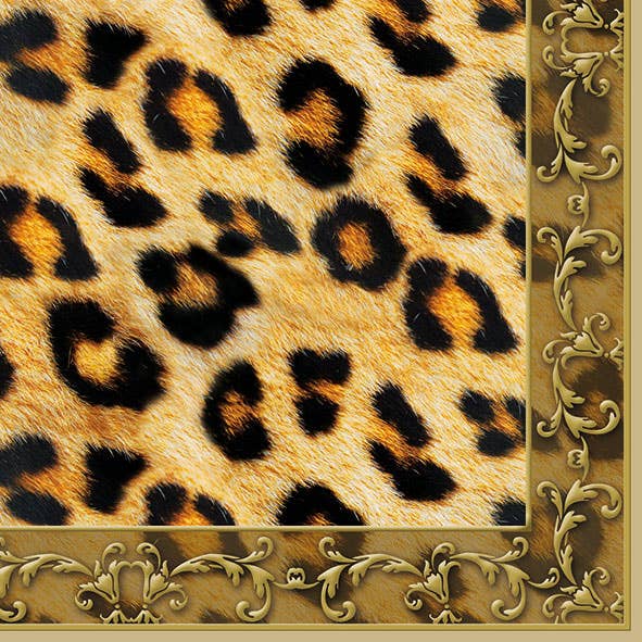 Serviette à déjeuner - ORNEMENT LÉOPARD pour la vente par Elegant Gifts
