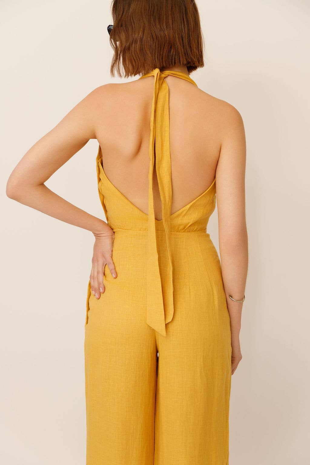 WUESTE - Wholesale Jumpsuit - Women's - Keoni Deep V Linen Jumpsuit6