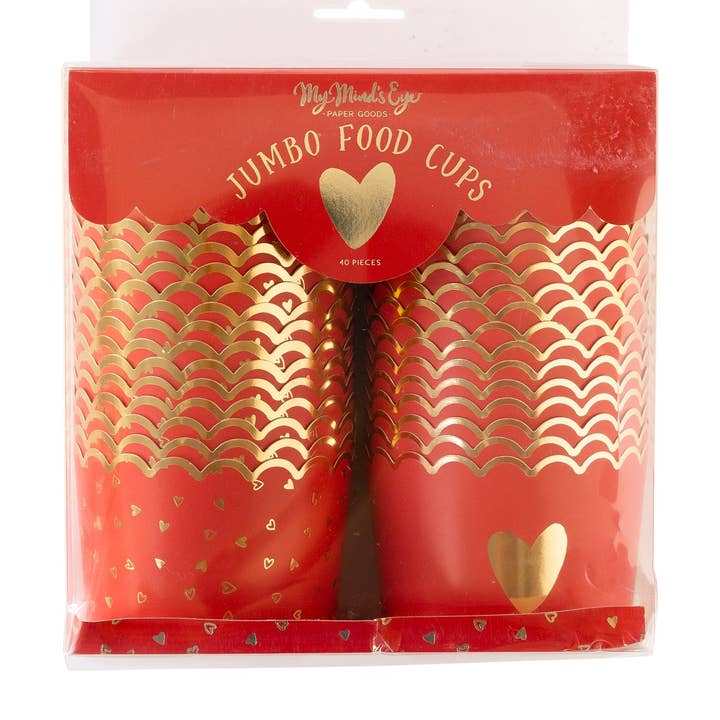 PLJC1510 - Bicchieri da forno e da cucina JUMBO con cuore centrato in lamina dorata per la vendita all'ingrosso da parte di My Mind’s Eye