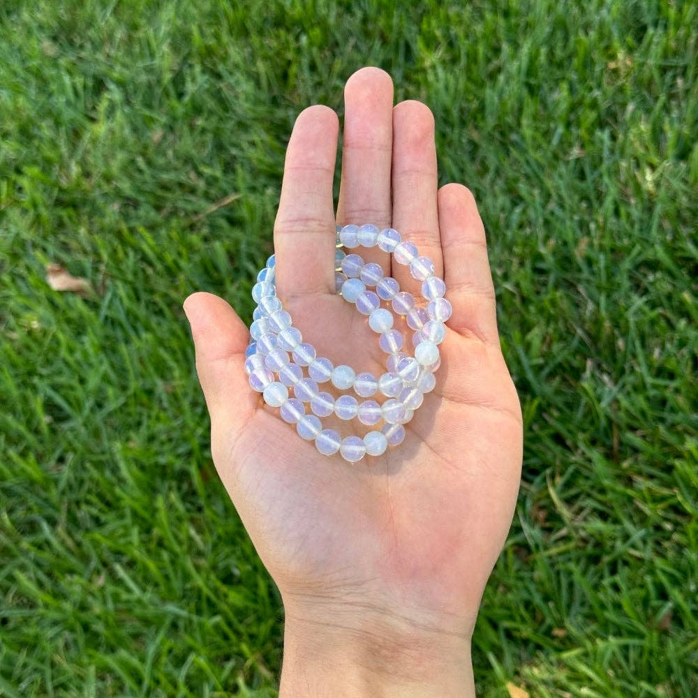 Earths Elements Wholesale - Wholesale Beaded Bracelet - Crystal Bracelet - 8mm Opalite, pack of 51