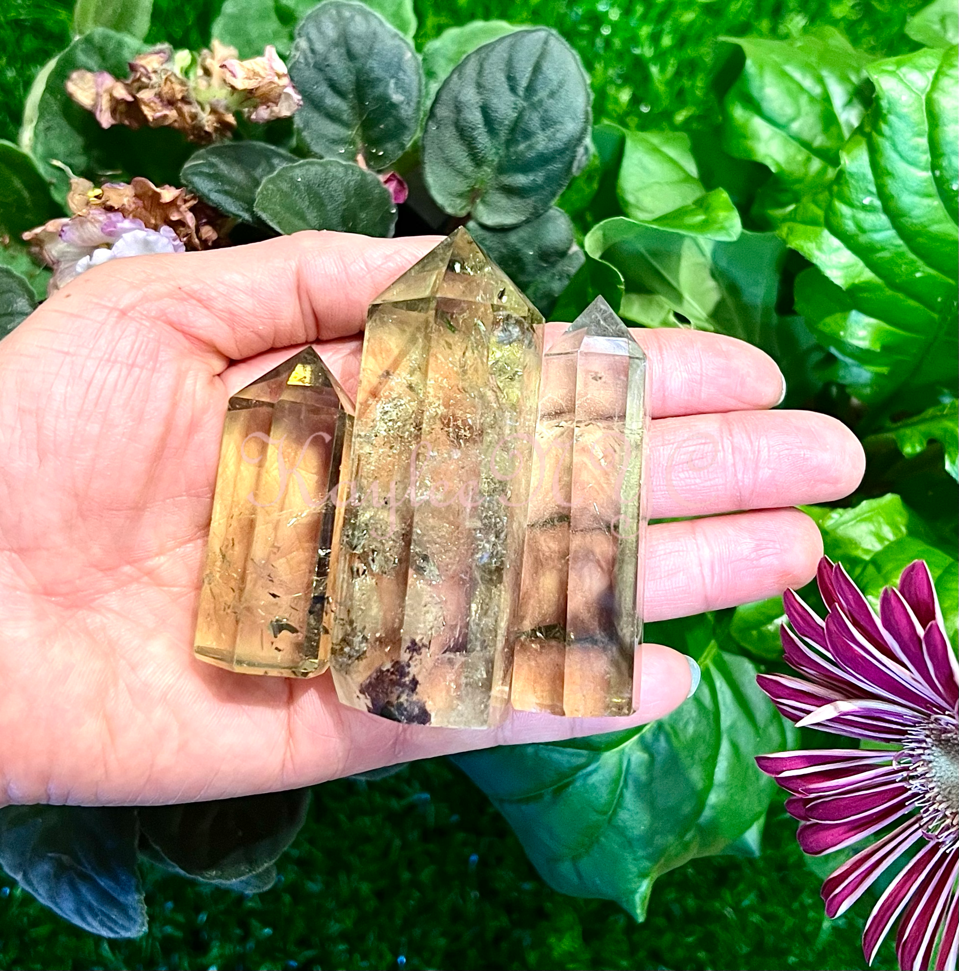 KayleeNYC - Vente Pierre et cristal de spiritualité - Obélisque en citrine Tower Point Crystal Energy Healing, 1 lb5