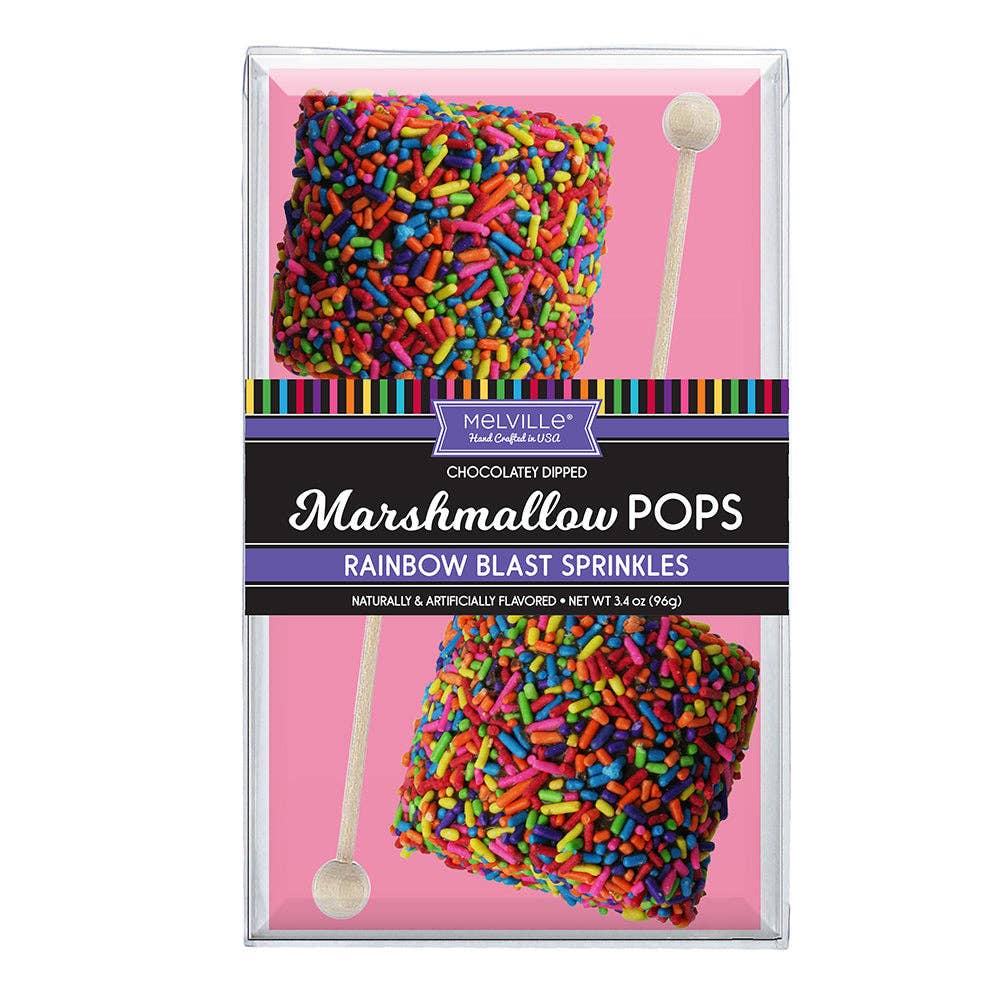 Melville Candy Company - Wholesale Marshmallow - Giant Marshmallow Pops - Rainbow Sprinkle2