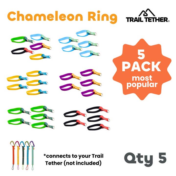 Chameleon Ring - 5PACK for wholesale by Trail Tether