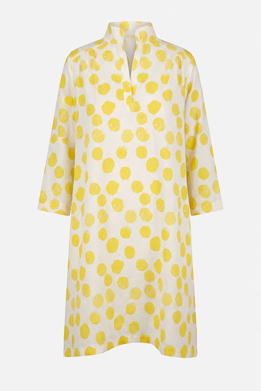 PAN Producto Básico - Wholesale Dress - Women's - Yellow polka-dot dress1