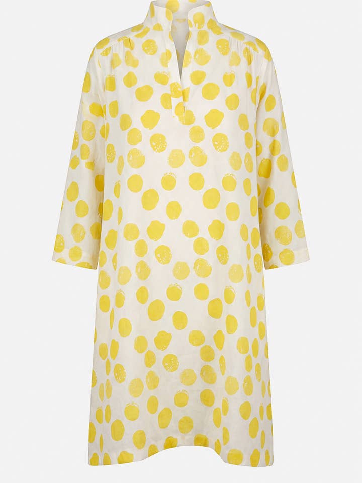 PAN Producto Básico - Wholesale Dress - Women's - Yellow polka-dot dress1