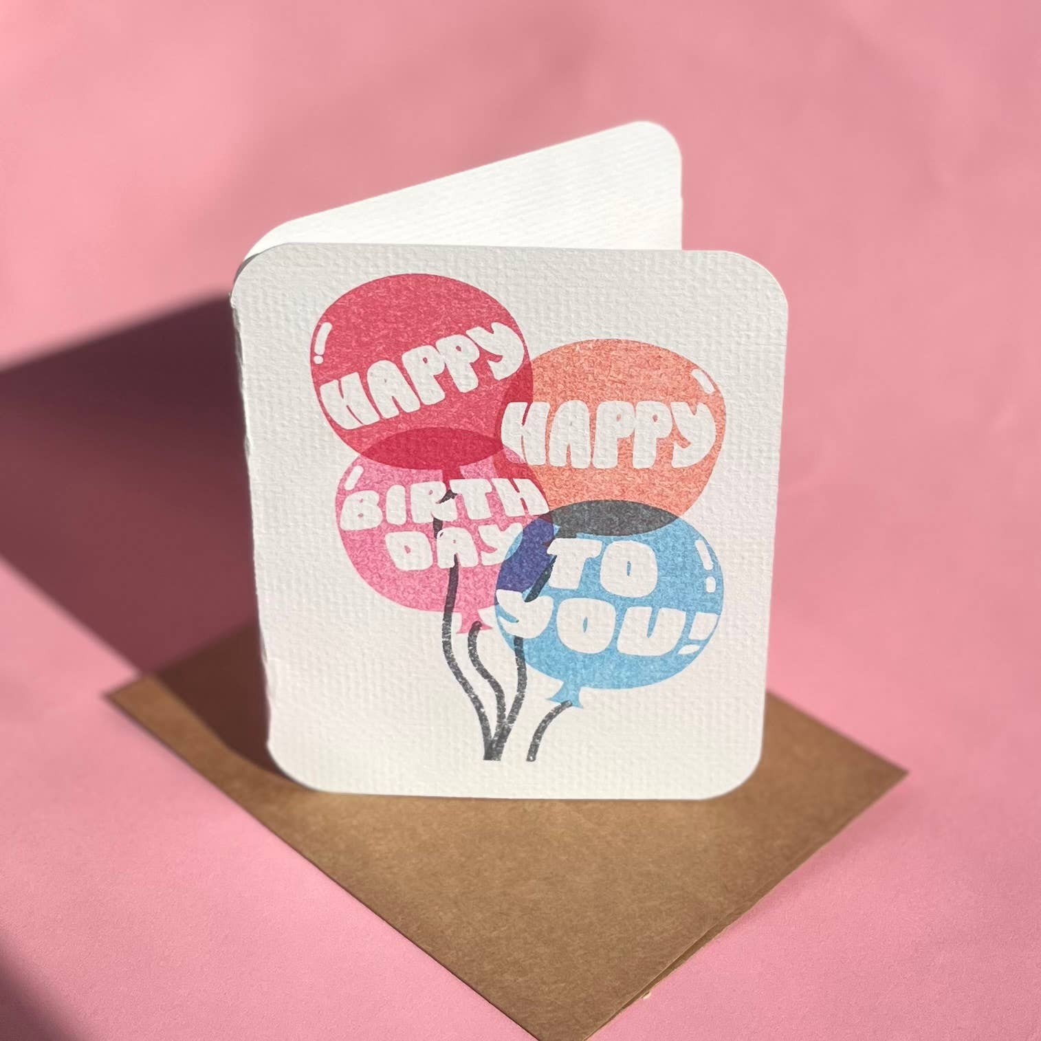 Paper Chain Studios - Wholesale Birthday Card - Colorful Birthday Balloon Card1