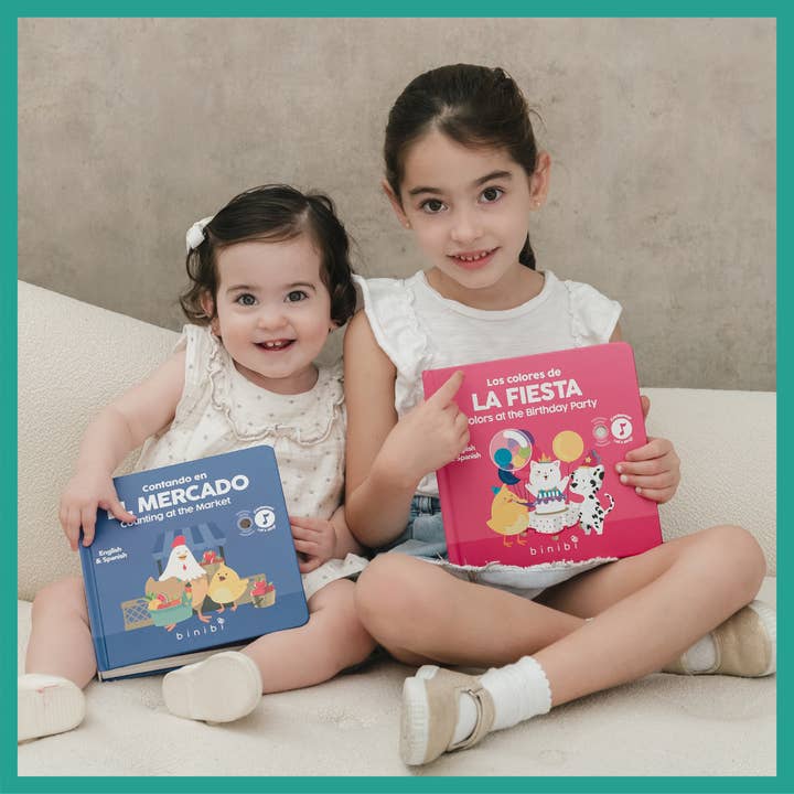 Binibi - Wholesale Baby & Toddler Book (0-2) - Bilingual Music Book About Counting: Contando en el mercado7