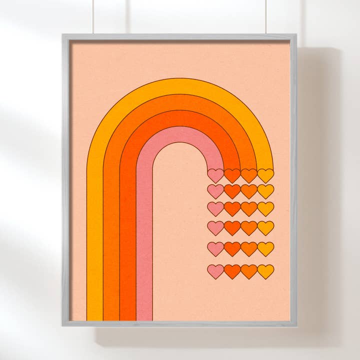 Imprimé Arc-en-ciel Sweetheart pour la vente par Circa 78 Designs