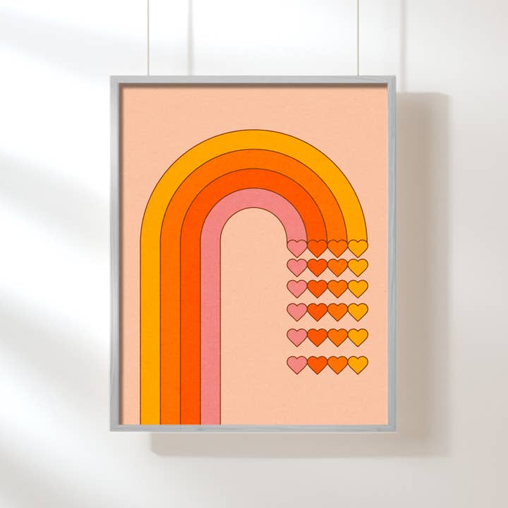 Sweetheart Rainbow Art Print for wholesale by Circa 78 Designs