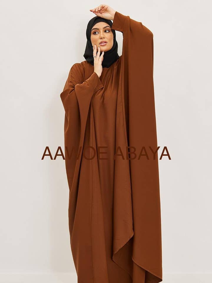 Aawoe Abaya - Wholesale Kaftan - Women's - Medina silk butterfly abaya - 2138MA0